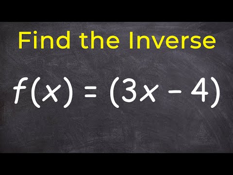 Finding the inverse of a function Finding the inverse of a function