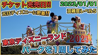 【お正月】2023年01月上旬、冬休みの東京ディズニーランドのパークを1周してみた