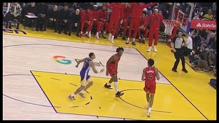 Scottie Barnes with the steal, stare down and Dunk - Raptors vs Warriors | 1/27/2023