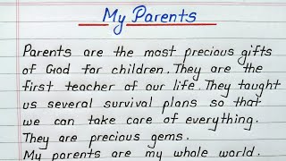 My parents essay in english || Essay on my parents in english