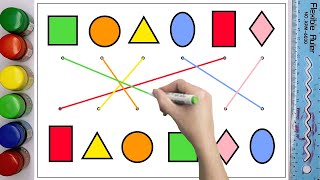 Match the Shapes| Learn Shapes and colors for kids| Square, circle, triangle, oval, rectangle...