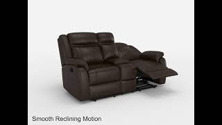 Jude Double Glider Reclining Console Loveseat from Homelegance