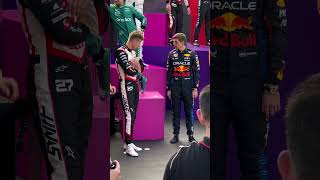 Max Verstappen maxplaining about his boots to Nico Hulkenberg #f1testing