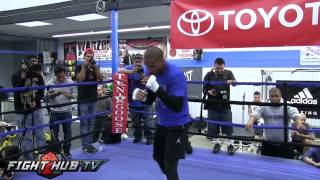 Andre Ward vs. Edwin Rodriguez- Ward full shadow boxing warm up