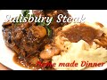 SALISBURY STEAK Home made dinner for Christmas from Japan