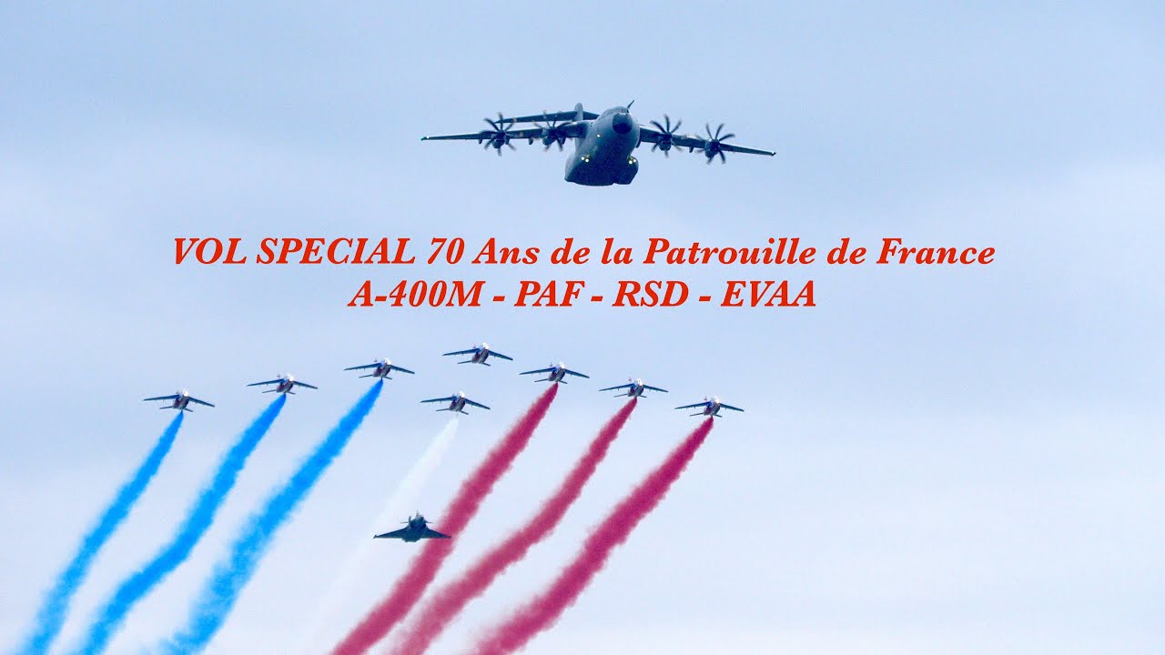 70 Ans De La Patrouille De France Vol A 400 M PAF RSD EVAA 21 Mai 23 ...