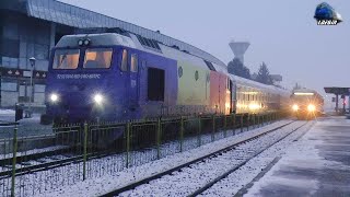 Jimmy Tricolor 64-0990-3 \u0026 IR1642 Baia Mare-București Nord in Gara Baia Mare Station 25 January 2021