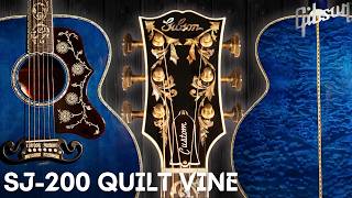 世界限定30本【GIBSON SJ-200 QUILT VINE VIPER BLUE】CUSTOM SHOP 2016（完全予約制 名古屋アコギ専門店 オットリーヤギター）