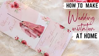 DIY Wedding Invitation Card | How To Make Wedding Invitation Card At Home | Single Slider Invitation