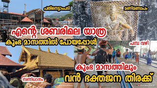 ശബരിമലയിൽ കുംഭ മാസത്തിലും വൻ തിരക്ക് SABARIMALA PILGRIMS PAMBA TO SANNIDHANAM