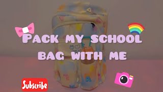 Pack my school bag with me📖🎒#stationary #back to school #miniso