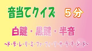 音感トレーニング　白鍵・黒鍵・半音　～ド・デ・レ・リ・ミ・ファ・フィ・ソ・サ・ラ・チ・シ・ド～　音当てクイズで聴音を鍛えよう！