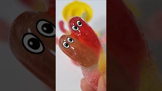 Juicy DROP + Trolli sour glowworms jelly Combo! #Jelly #candy #juicydrop #mukbang #sourjelly