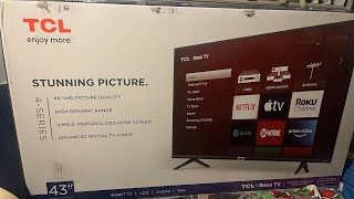 TCL ROKU TV 43 INCH 4K HDR TV Unboxing