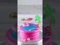 making a barbie pool cake🌴 cakedecorating shorts