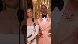 Emily Blunt & Dwayne The Rock Johnson at The Oscars 2023 #shorts #oscars2023 #emilyblunt