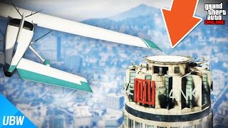 메이지 은행 빌딩 옥상에 비행기 착륙시키기?! [초하드코어 비행기 스턴트 도전: GTA 5] - 울산큰고래