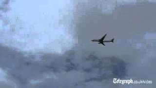 Footage of the bomb-threat jet intercepted by an RAF Tornado