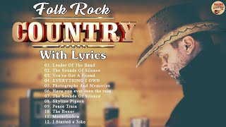 Folk Rock Country Music With Lyrics - James Taylor, Jim Croce, John Denver - Folk Rock Country Music