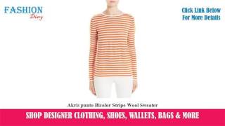 ★★★ Akris punto Bicolor Stripe Wool Sweater ★★★