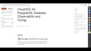 Cloud SQL for PostgreSQL Database Observability and Tuning || #Learn_to_earn || #qwiklabs || #GSP921