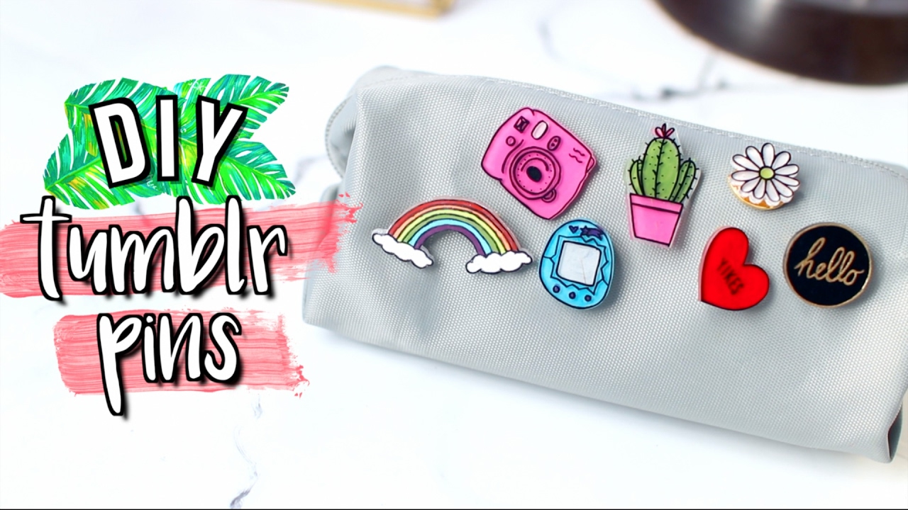 DIY Tumblr Pins Using Things You ALREADY Have | JENerationDIY - YouTube