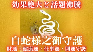 ※強力すぎる効果⚠️「凄い効果があった‼️」とコメント多数の白蛇様【白蛇様之御守護】