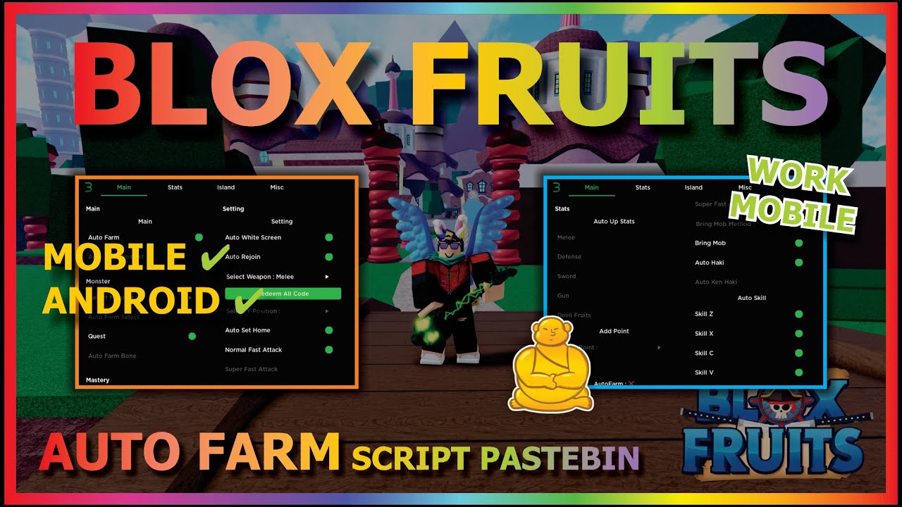 BLOX FRUITS Script Mobile UPDATE 17.3 AUTO FARM | EXTRA MAGNET | FAST ...