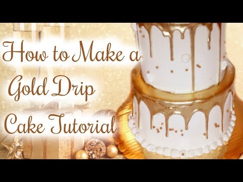 HOW TO MAKE A GOLD DRIP CAKE || Janie's Sweets HOW TO MAKE A GOLD DRIP CAKE || Janie's Sweets