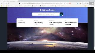 Demo of the "Ip Address Tracker" from FrontEndMentor.io using Vanilla Html,Css,JS & NodeJS.