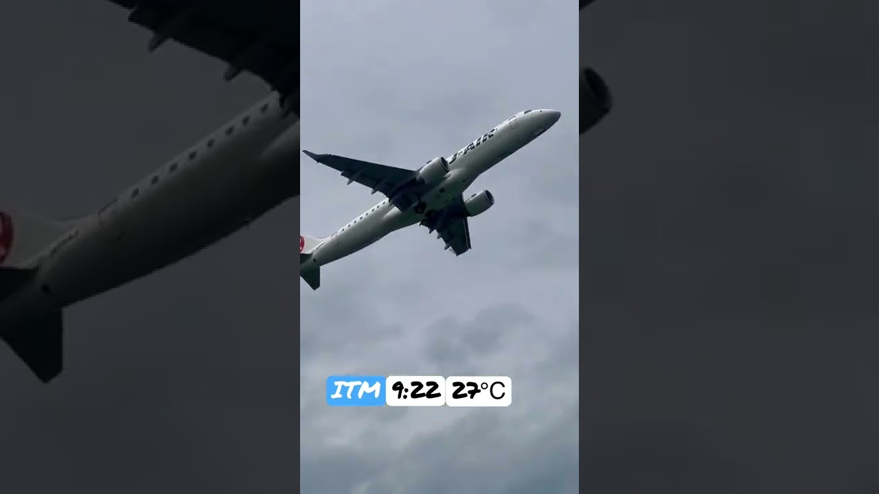 Embraer Erj 190 J Air Takeoff Osaka International Airport Takeoff