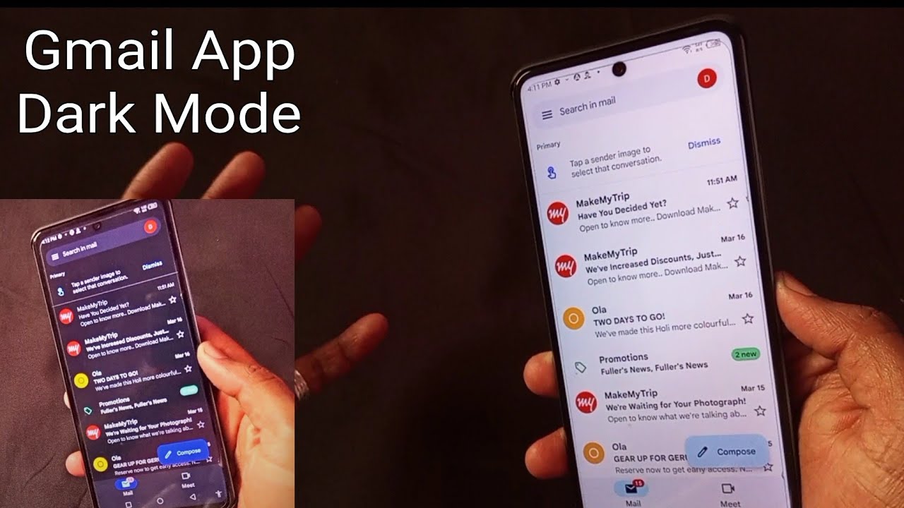 How To Enable Dark Mode On Gmail App || GMAIL APP DARK MODE - YouTube