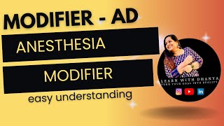 AD MODIFIER #CPTMODIFIER #LEARNWITHDHANYA #MEDICALCODING #cpcexam