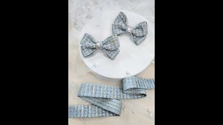 10. Tweed Ribbon Hairpin / X자기법 / 트위드 리본핀