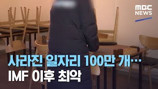 사라진 일자리 100만 개…IMF 이후 최악 (2021.02.10/뉴스데스크/MBC)