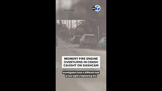 New video shows moments before LAFD fire truck crashed, overturned