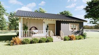 Tiny House Design (12x8m) - Small House 3D