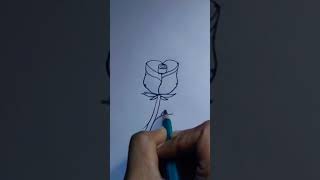 #Very simple,Beautiful and easy rose drawing for kids#yamuna creations 🥰