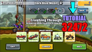 ✔️📢 32472 Tutorial (Dark Blue Moon) - Hill Climb Racing 2