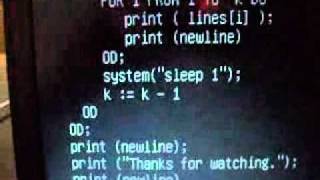 Algol 68 program showing a "snowfall".