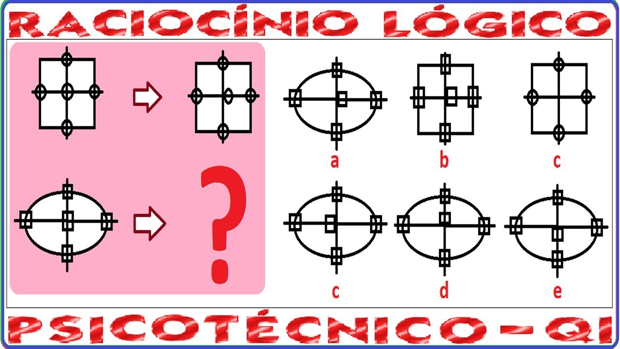 Raciocínio Lógico Sequência Figura Psicotécnico QI Quociente De ...