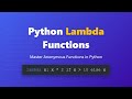 Python Lambda Functions: Beginner's Guide to Anonymous Functions