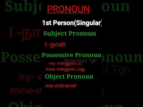 What is a 1st person plural possessive pronoun?