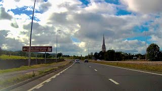 Driving the A55 in North Wales, J34 Ewloe to J19 Glan Conwy Interchange - 12/9/24 // dashcam footage