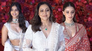 Suhana Khan, Gauri Khan, and Ananya Pandey Graceful Look at Aadar Jain-Alekha Wedding