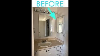 What to Do with Our Old Ugly Bathroom Medicine Cabinet? Beautiful DIY Transformation Before-After!