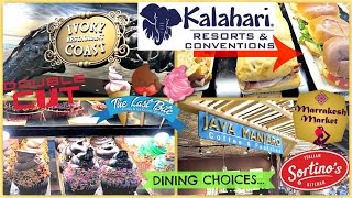 WHERE TO EAT? DINING/FOOD CHOICES || Kalahari Resorts \u0026 Conventions Pocono Mountains, Pennsylvania