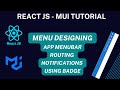 Application Menu Bar with routing | React JS - MUI Tutorial