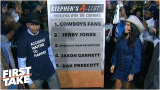 Stephen A. dissects Cowboys' top 5 issues in front of Dallas fans | First Take