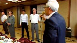 芦別ＲＣ　歓迎会・納涼例会で　復活した道島会員の一本締め　2013.08.08